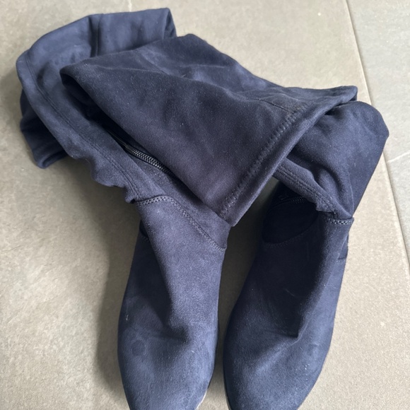 Blue Soft Suede Like Boots - Picture 3 of 8